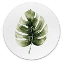 Tableau sur alu-Dibond rond Kvilis—feuille de Monstera