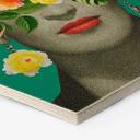 Sekskantet billede af træ Frida Floral - Frida Floral Studio