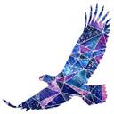 Muursticker Polygoon Galaxy Adelaar