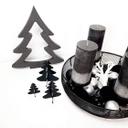 Abeto acrílico para decoración de mesa (6 piezas)