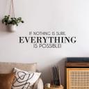 If nothing is sure...