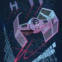 Vlies Fototapete - Star Wars Classic Concrete TIE-Fighter - 200 x 280 cm