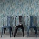 Papel pintado tejido-no tejido Guido Maria Kretschmer Fashion for Walls azul oscuro