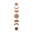 Decoración mural de madera fases de la luna - madera de caoba (7 piezas)