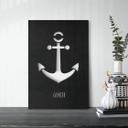 Décoration en bois MDF - Ahoi avec ancre