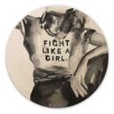 Cuadro de madera Verbaan - Fight like a Girl - Round