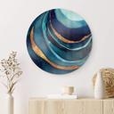 Tableau sur verre SpaceFrog Designs - bleu et or