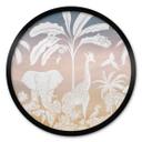 Póster Selva paradisíaca con animales salvajes - Ombre - Kikki Belle - Redondo