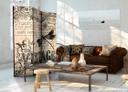 Screen room divider - Korrespondance i vintage stil, 3-delt