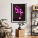 Póster Flamingo - Luz de neón