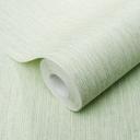 Papier peint intissé vert sauge uni aspect lin discrètement moderne pour les espaces de vie calmes