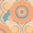 Ikke-vævet tapet farverigt - blomstret tapet i vintagestil - tapet med retro mønster