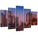 5 stykke lærredstryk, nætter i Dubai City
