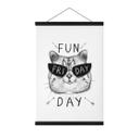 Póster de tela gato con gafas de sol - Fun Friday Cat - Korenkova