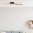 Deckenleuchte Anabelle, braun, 62 x 6,5 cm, Holz LED-Lampe
