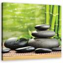 Canvasbillede, bambussten Zen Spa