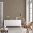 Non-woven tapet med moderne ensfarvet look og tekstur i brun ensfarvet
