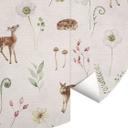 Lille hjort blandt blomster tapet - Kikki Belle - Round - vliesetapet/selvklæbende non-woven tapet