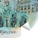 Fototapet - Rundt Love your City - München - vliesetapet/selvklæbende non-woven tapet