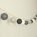 Cotton Ball Lights LED-Lichterkette schwarz grau 20-teilig