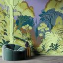 Dawn in the jungle wallpaper - stemningsfuldt non-woven tapet med tropisk flora