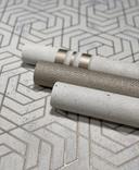 3D-look grå grafisk non-woven tapet 