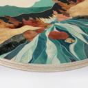Cuadro de madera montaña país río - SpaceFrog Designs - Redondo