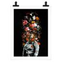 Póster astronauta con arreglo floral - Nicebleed