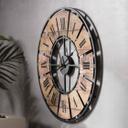 Metall Wanduhr XL im Vintage-Look mit römischen Ziffern aus Metall | geräuschlos | Ø50cm