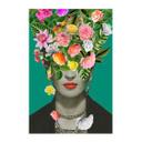 Lærred, banner, Tekstil plakat Frida Floral Studio - Portræt Frida