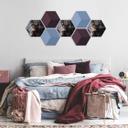 3D Hexagon Alu-Dibond - Lilla