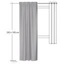 Homing Fertigschal mit verdeckten Schlaufen Allen kiesel -  2,45 x 1,4 m