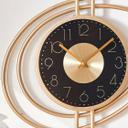 Moderne Wanduhr in Metalloptik | Mid-Century/Art-Deco | gold, 41x54 cm