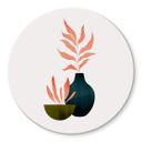 Tableau sur verre Kubistika - Plantes d'automne