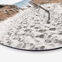 Tableau sur alu-Dibond rond L'attente de la plage