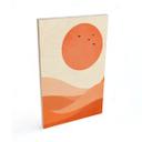 Træplakat Harmonisk landskab orange - Kubistika
