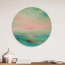 Cuadro de madera mar turquesa a la luz del atardecer - Schmucker - Redondo