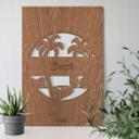 Cuadro decorativo de caoba - Travel Beach