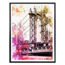 Póster Hugonnard - Acuarela: Puente de New York