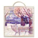 Cuadro de madera Blanz - Bosque de invierno - 40x41,5 cm