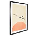 Póster Bandada de pájaros al atardecer - Kubistika