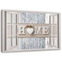 Canvasbillede, vindue Hjem Shabby Chic