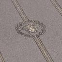 Versace ikke-vævet tapet I Love Baroque striber Medusa Taupe Silver luksuriøst