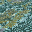 Papel pintado motivo floral verde azul - papel pintado con flores y hojas