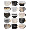 Muursticker Fredriksson - Koffiekopjes - Zwart & Goud