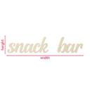 Decoración mural letras para la cocina - Snack Bar - Álamo