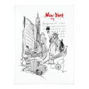 Poster Love your City - New York Freiheitsstatue Schwarz-Weiß
