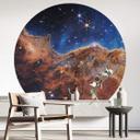 Tapet cirkel James Webb Telescope - Carina Nebula - vliesetapet/selvklæbende non-woven tapet