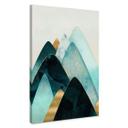 Lienzo Montañas abstractas en dorado y azul - SpaceFrog Designs