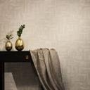 Struktureret tapet med linnedlook Beige Cream - Geometrisk mønster 